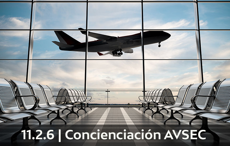 Course Image AVSEC | 11.2.6 | Formación de Concienciación en Seguridad de la Aviación Civil
